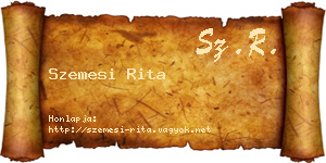 Szemesi Rita névjegykártya
